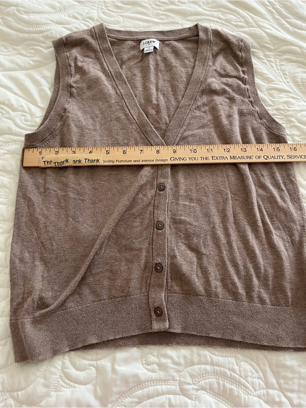 J. Crew bundle Women’s V-Neck Button Front Sweater Vest - Pink, blue and brown - Picture 4 of 10